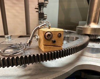 ROBOT wooden key ring / Upcycled / Repurposed / Handmade / Wood Bot