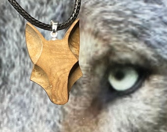 Philippine Ebony &quot;Wolf Head&quot; Pendant
