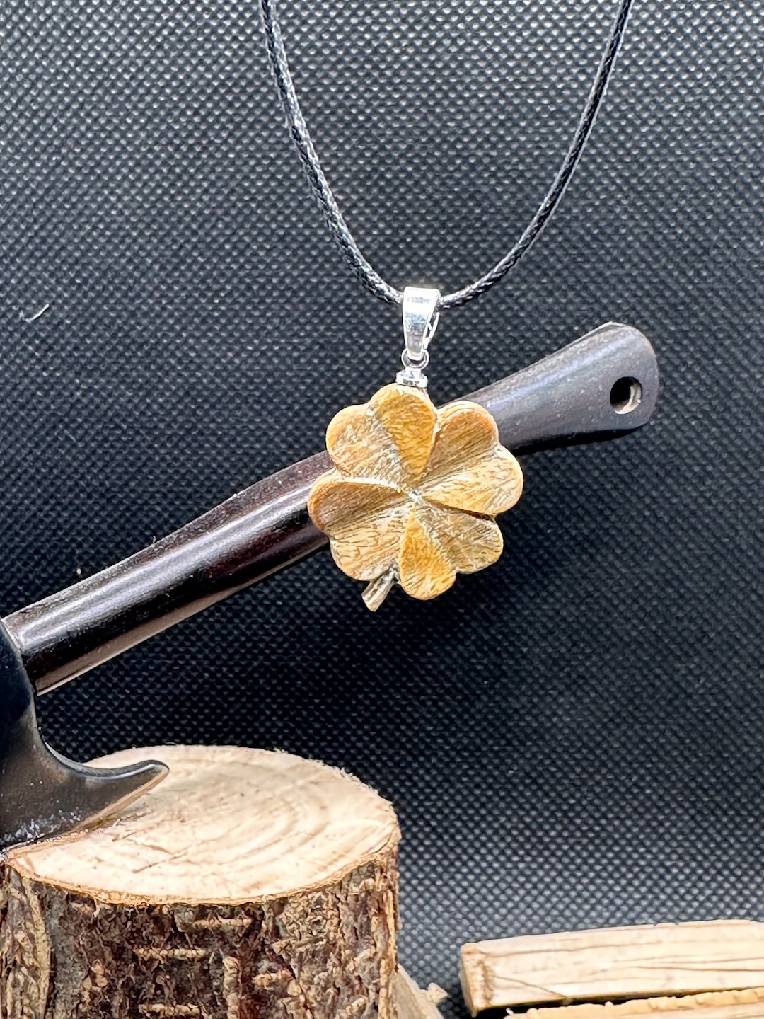 Wooden 4-leaf Clover Pendant - Etsy