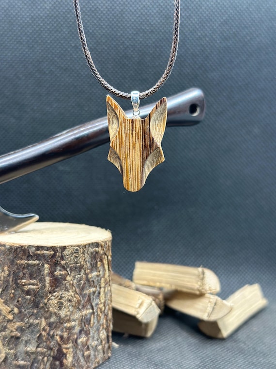 Snakewood Wolf Head Pendant
