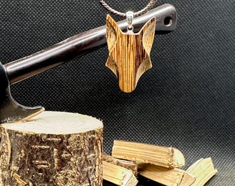 Snakewood Wolf Head Pendant