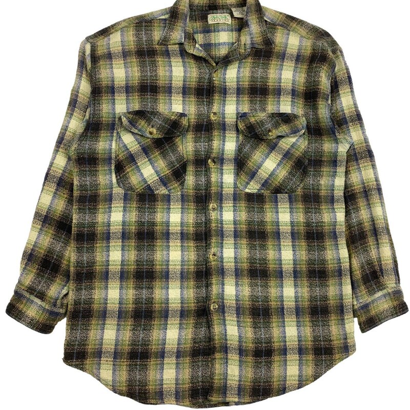 F-Type 025 Green Plaid Flannel Shirt