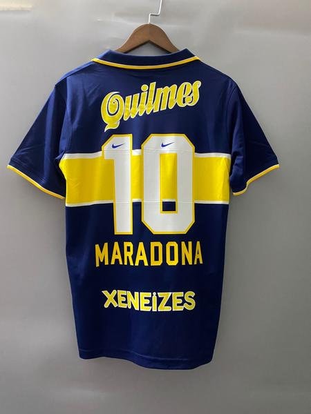 Boca juniors 1997 Home MARADONA 10 Retro Soccer Jersey Vintage | Etsy