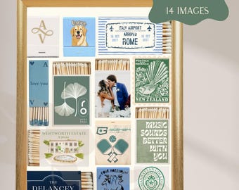 CUSTOM MATCHBOOK ART | Personalized Digital Matchbox Gift | Large Matches Print | Customized Retro Wall Poster | Unique Gift