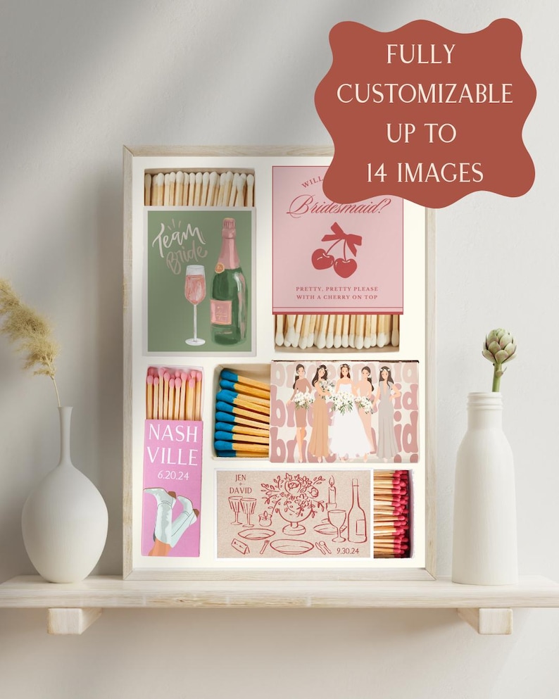 CUSTOM MATCHBOOK ART | Personalized Digital Matchbox Gift | Large ...