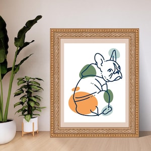 Hondenportret van foto, aangepaste verjaardagscadeaus voor dierenliefhebbers, gepersonaliseerde muurkunst, minimalistische posterprint, digitale tekening