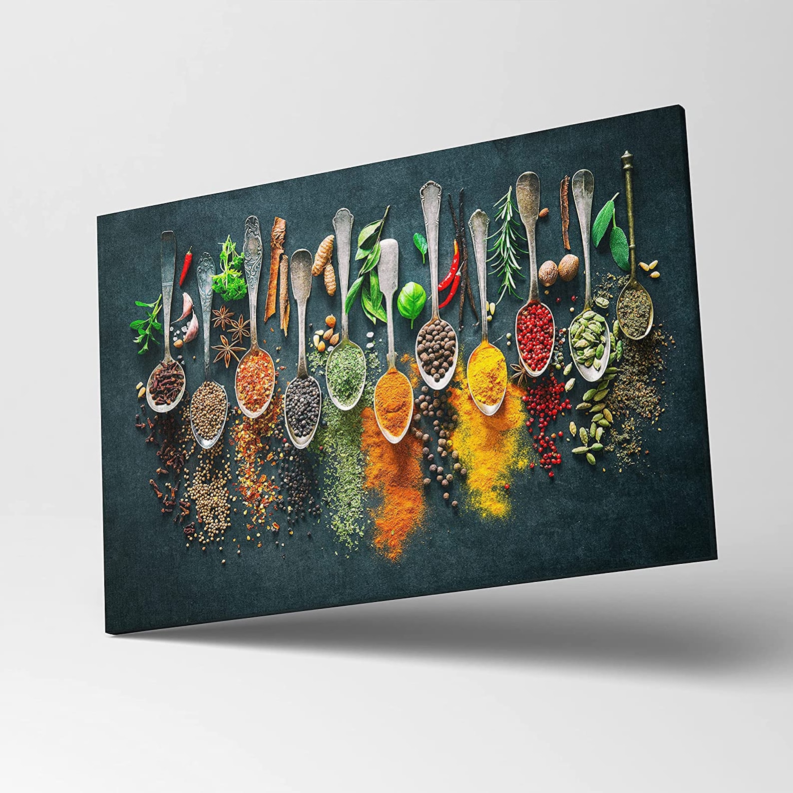 Leinwand bunte indische Gewürze & Kräuter Küche Bilder Wand Etsy