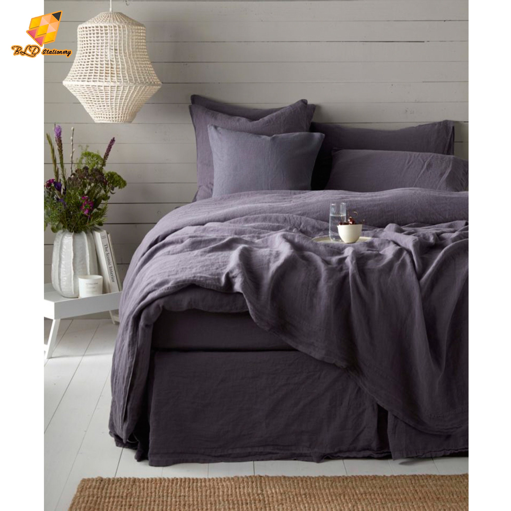 Aubergine single duvet cover