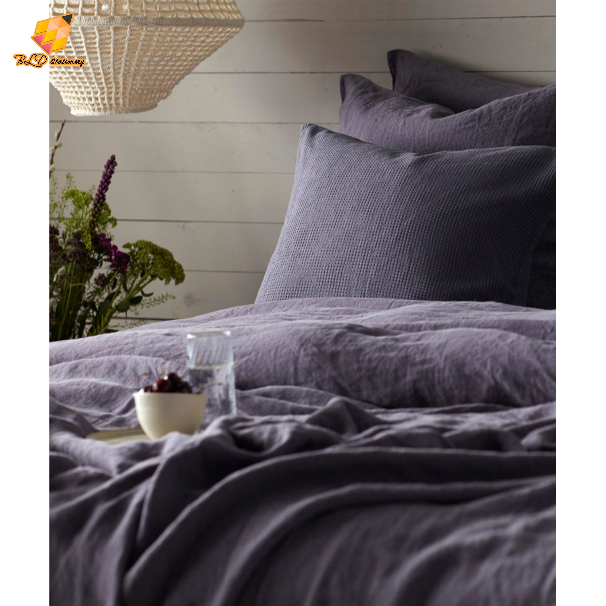 Aubergine single duvet cover