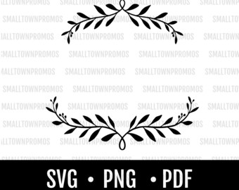 Elemento de diseño de borde / Marco / SVG / PNG / PDF / Descarga digital / Cortar archivo /