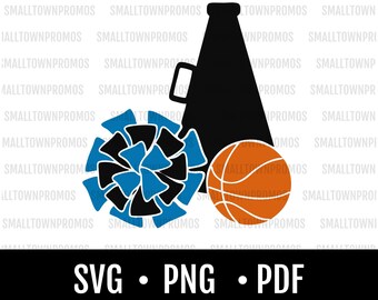 Porristas de baloncesto / Animadoras de baloncesto / SVG / PNG / PDF / Descarga digital / Cortar archivo /