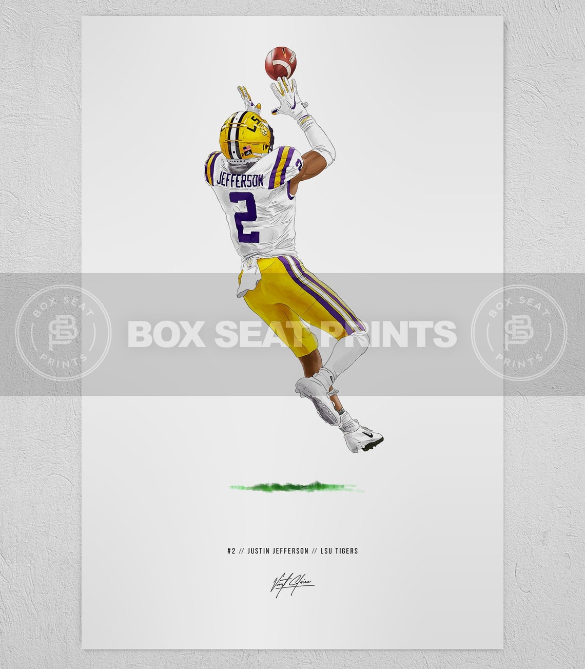 Justin Jefferson Art Illustrated Poster Justin Jefferson Etsy