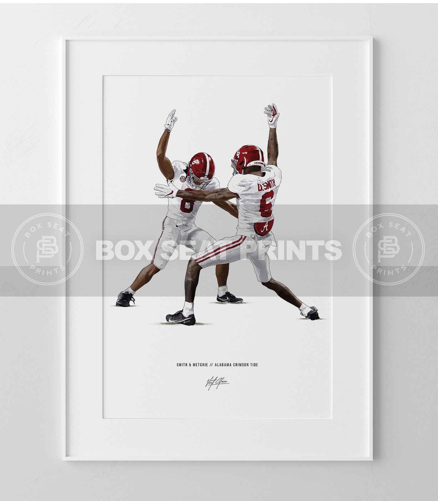 Devonta Smith John Metchie Art Illustrated Poster Print Etsy