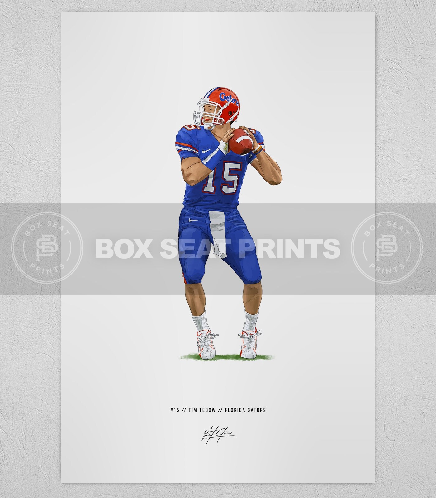 Tim Tebow Art Illustrated Print Poster Tim Tebow College - Etsy