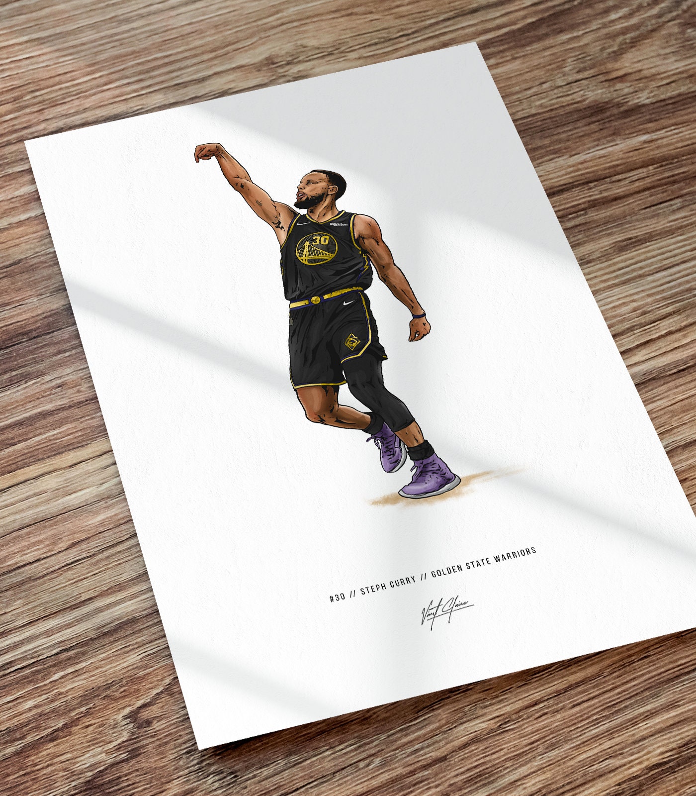 Steph Curry Jersey Poster for Sale by WalkDesigns