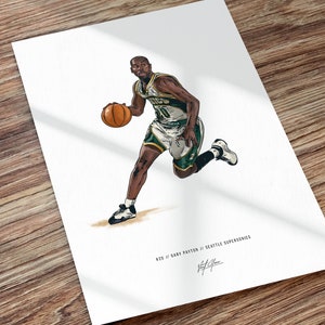 Seattle Throwbacks Gary Payton Glove Y WHT Gary Payton Kids Baby Romper