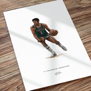 Oscar Robertson Signed Custom Framed Milwaukee Bucks Jersey Display Tristar