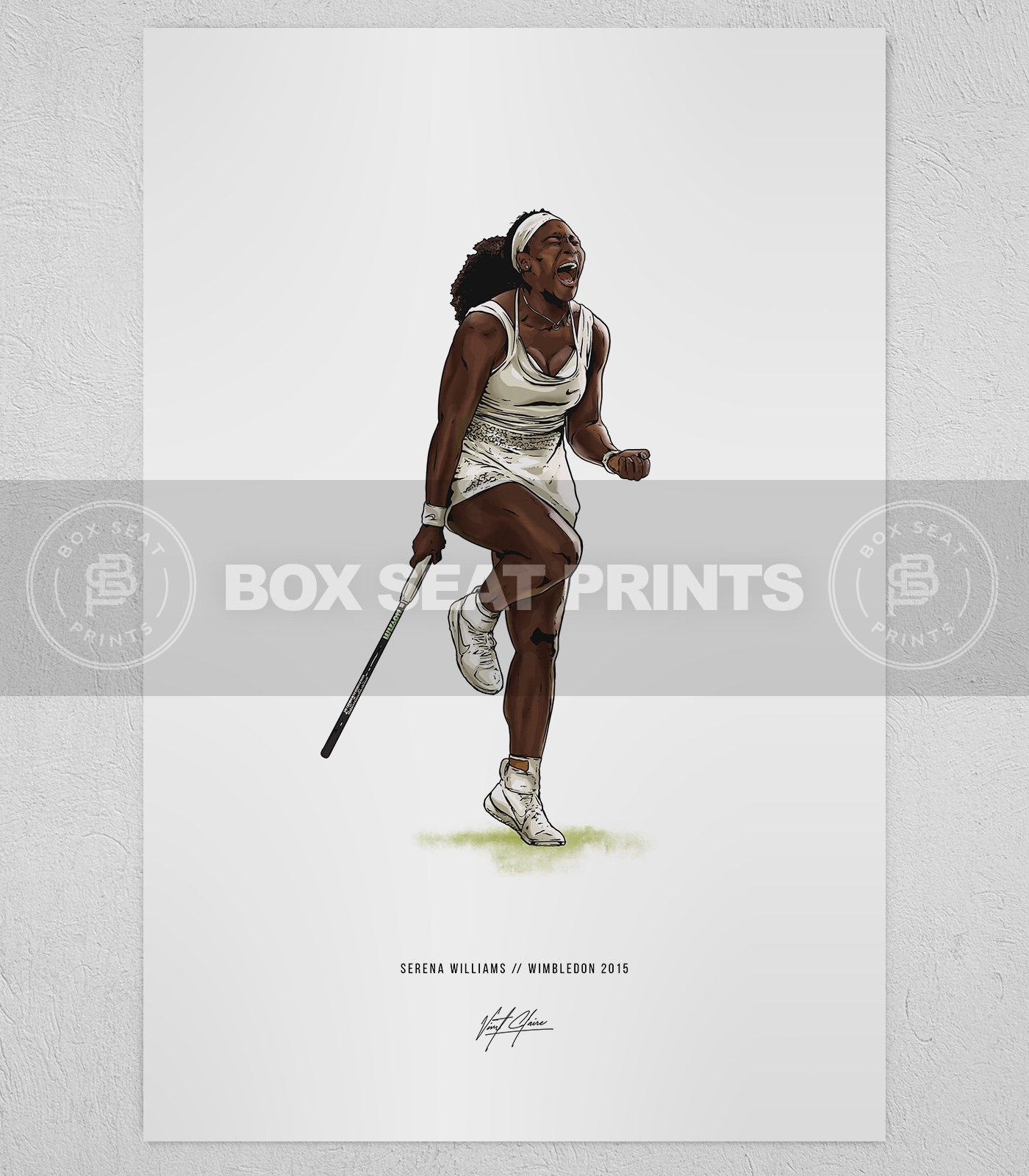 Serena Williams Tennis Illustrated Art Print Poster Serena - Etsy