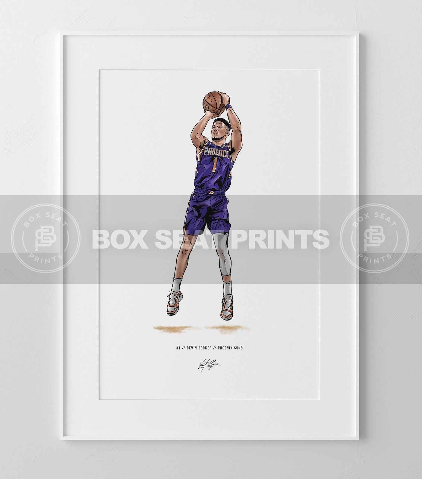 Devin Booker Basketball Paper Poster Suns 4 - Devin Booker - Magnet