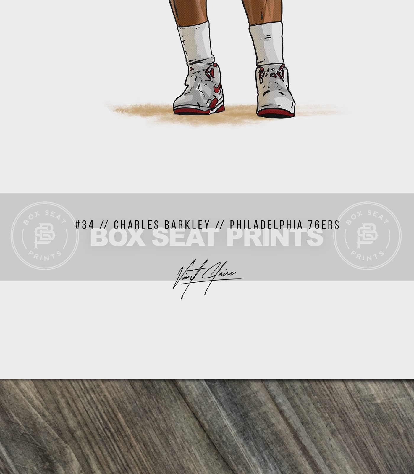 Charles Barkley Philadelphia 76ers Art Illustrated Print - Etsy