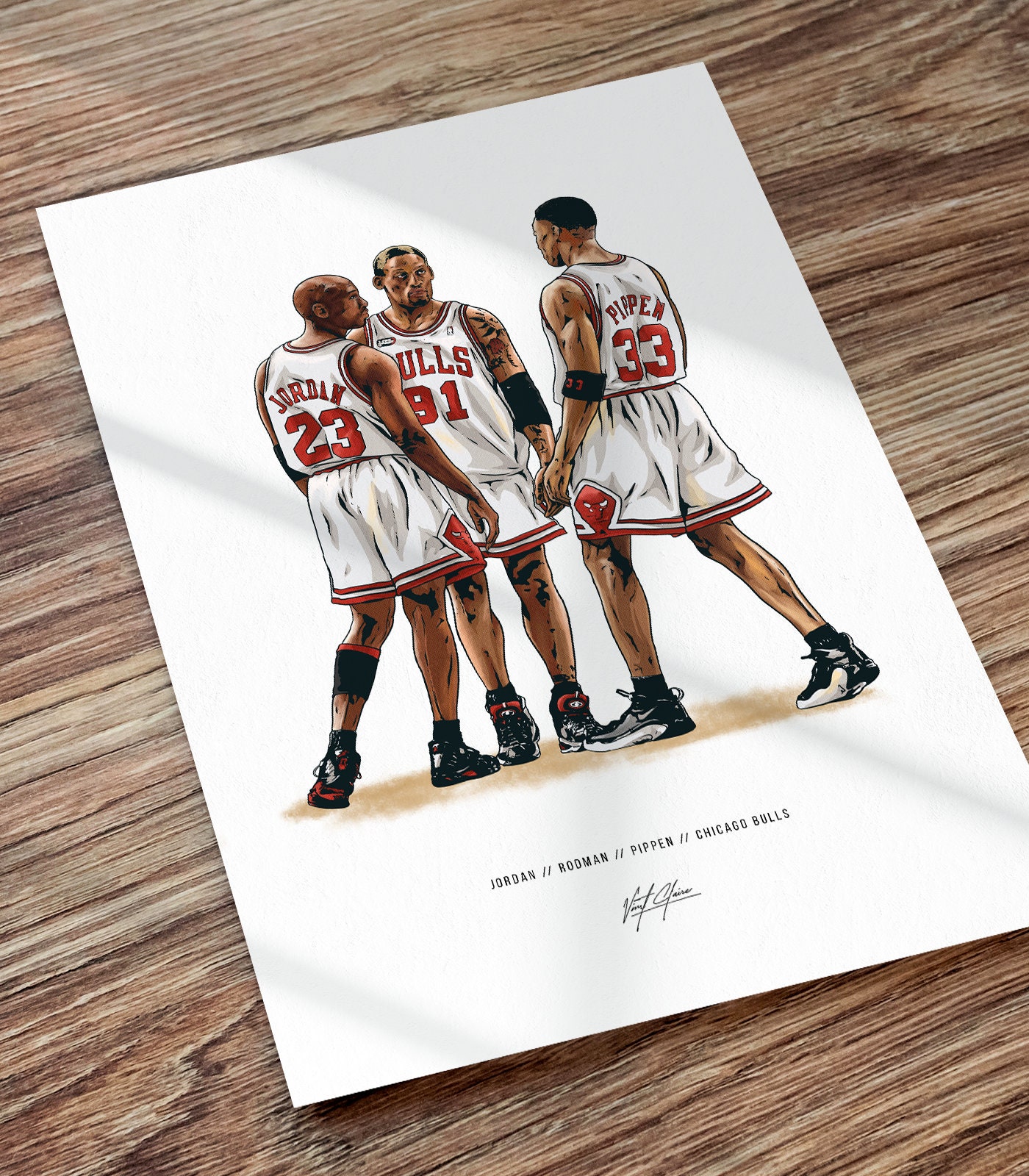 Michael Jordan, Scottie Pippen, Dennis Rodman 1995-96 NBA