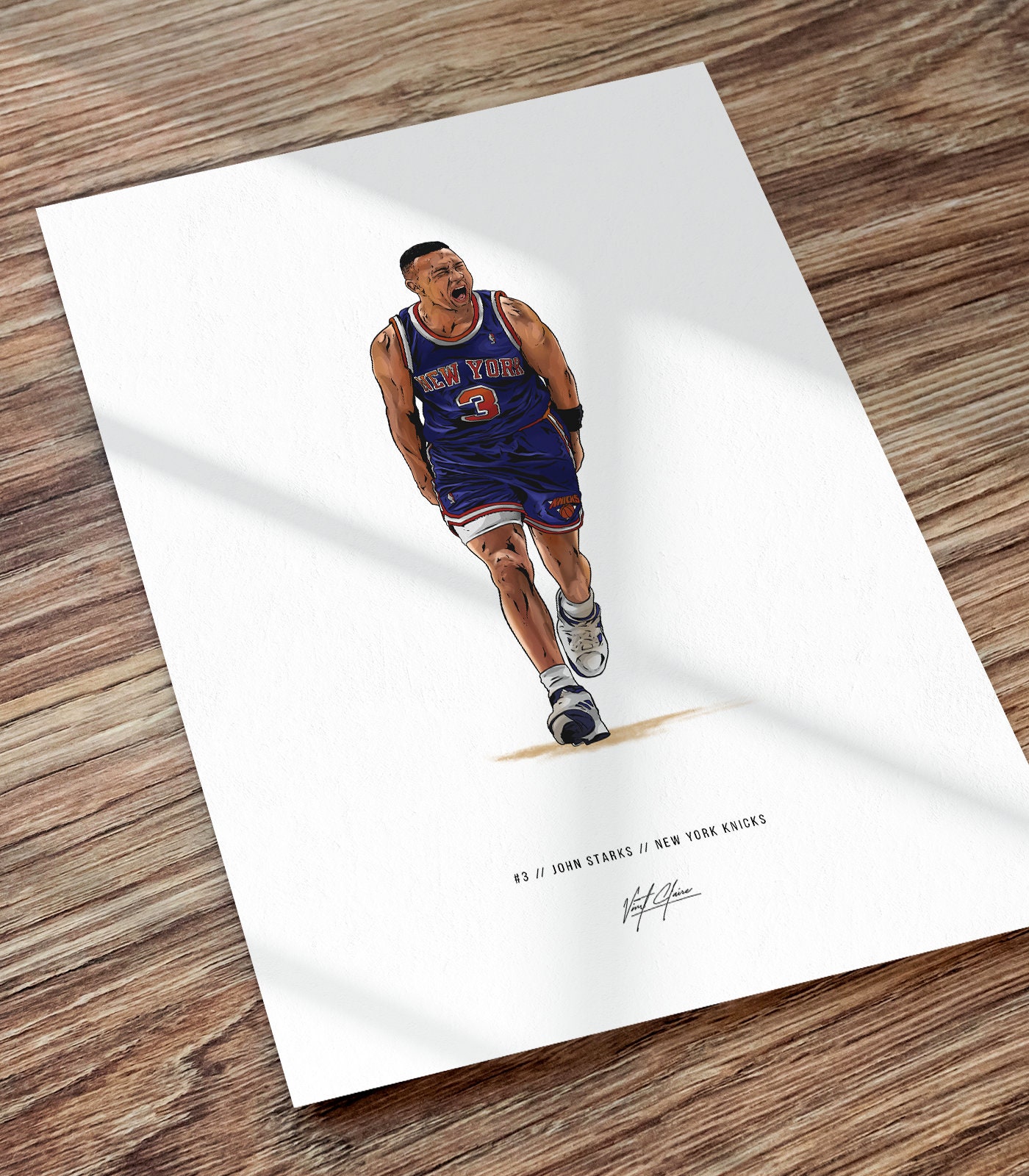 JOHN STARKS  New York Knicks 1992 Throwback NBA Basketball Jersey