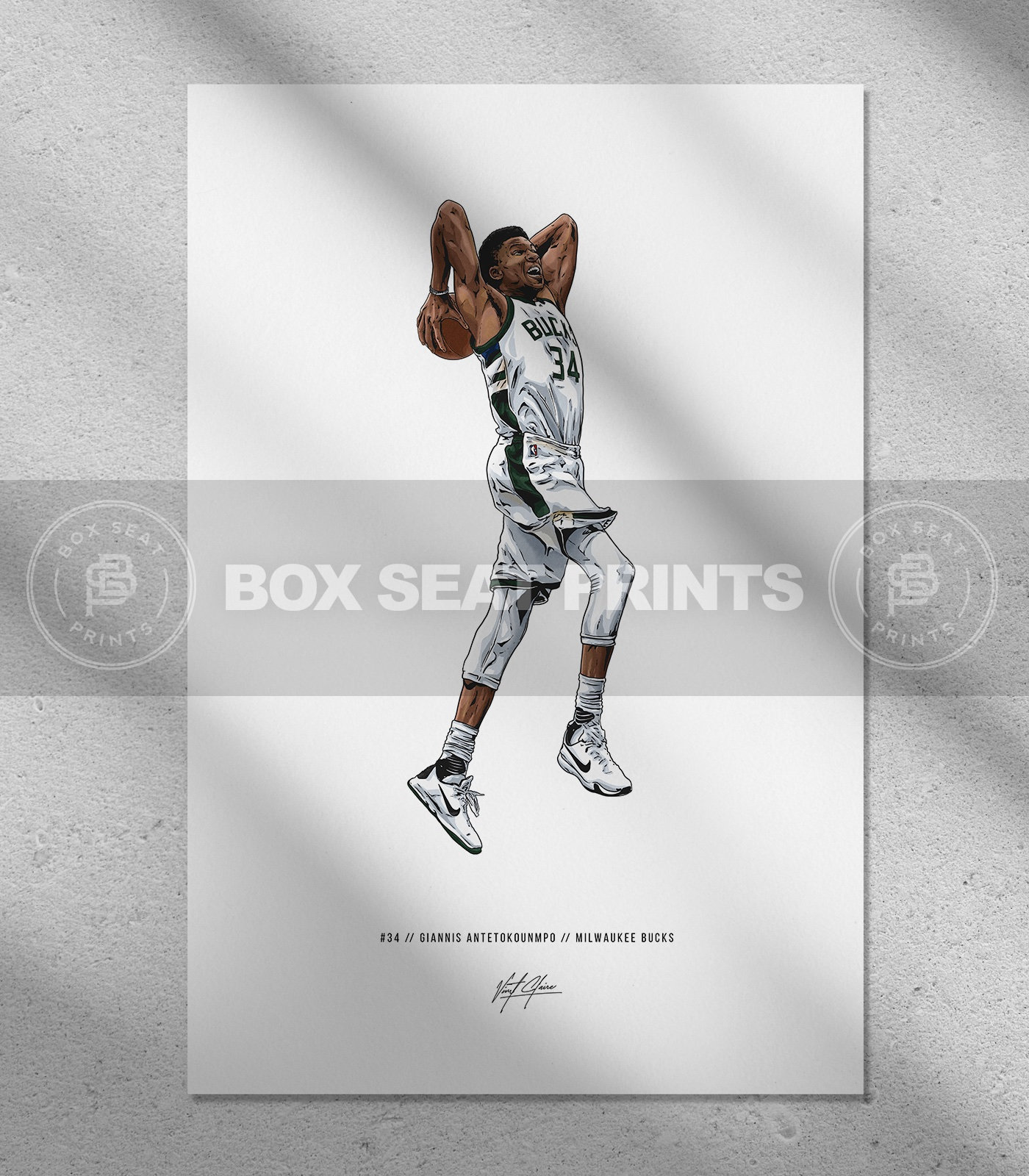 Giannis Antetokounmpo Milwaukee Bucks NBA Framed Print by Afrio