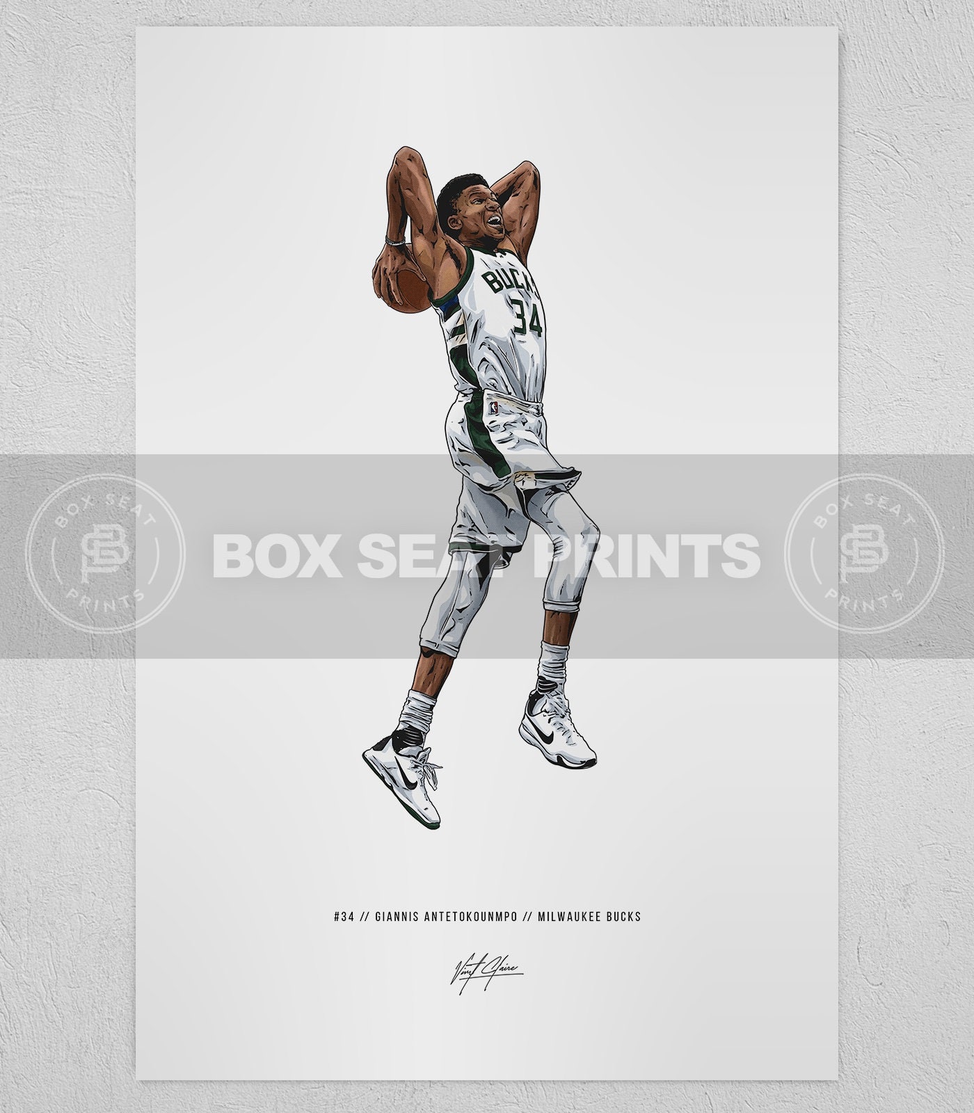 Graphic Design Giannis Antetokounmpo Dunk Milwaukee Bucks Basketball Unisex  T-Shirt – Teepital – Everyday New Aesthetic Designs