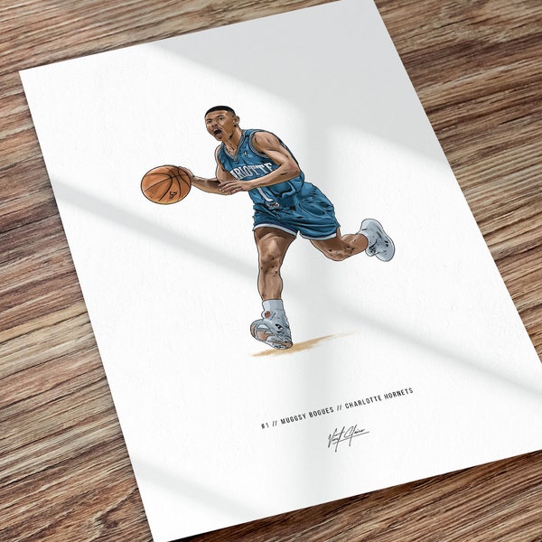 Muggsy Bogues Hornets - Etsy