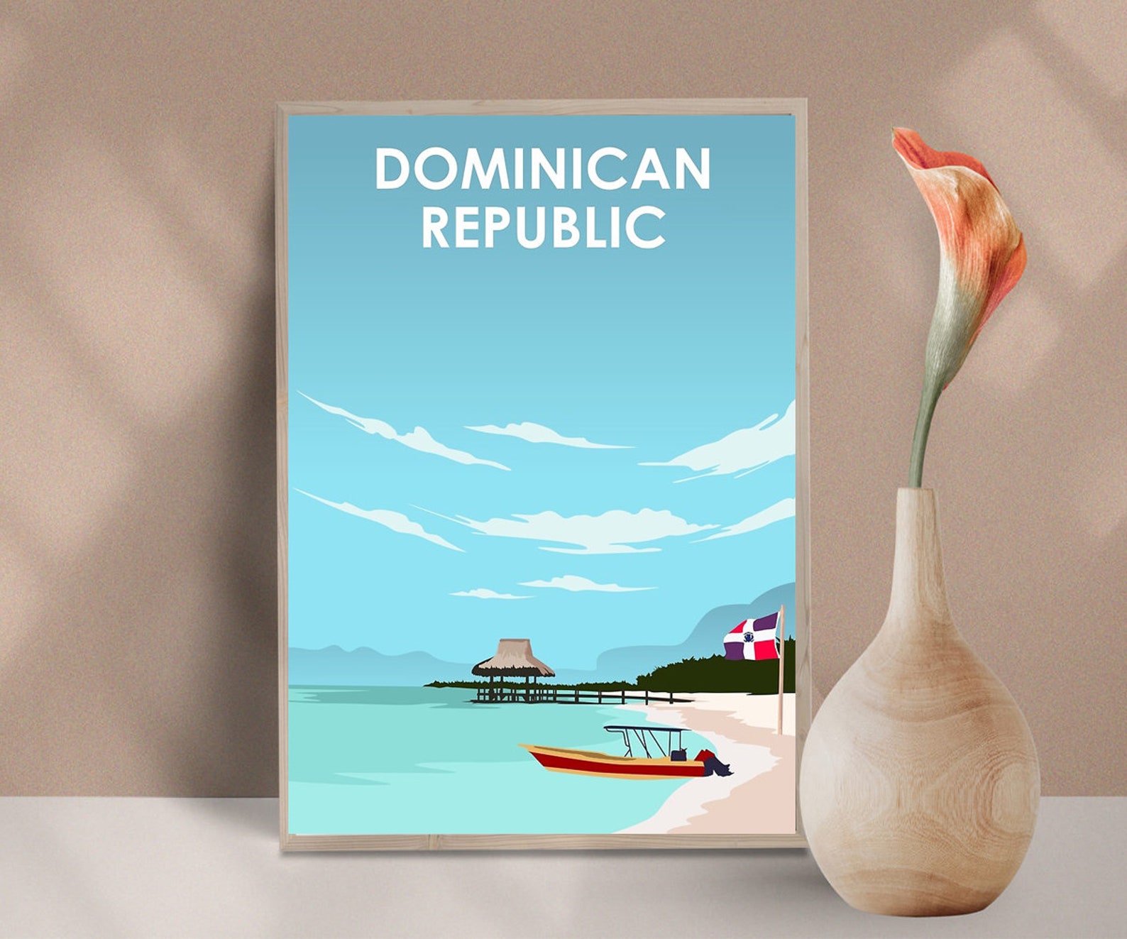 Visit to Dominican Republic Travel Poster | Etsy