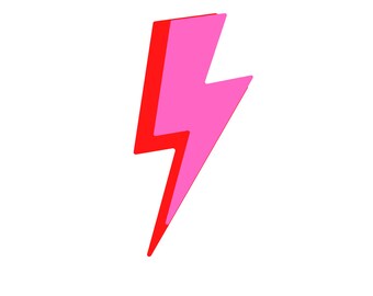 Red Lightning Bolt Etsy