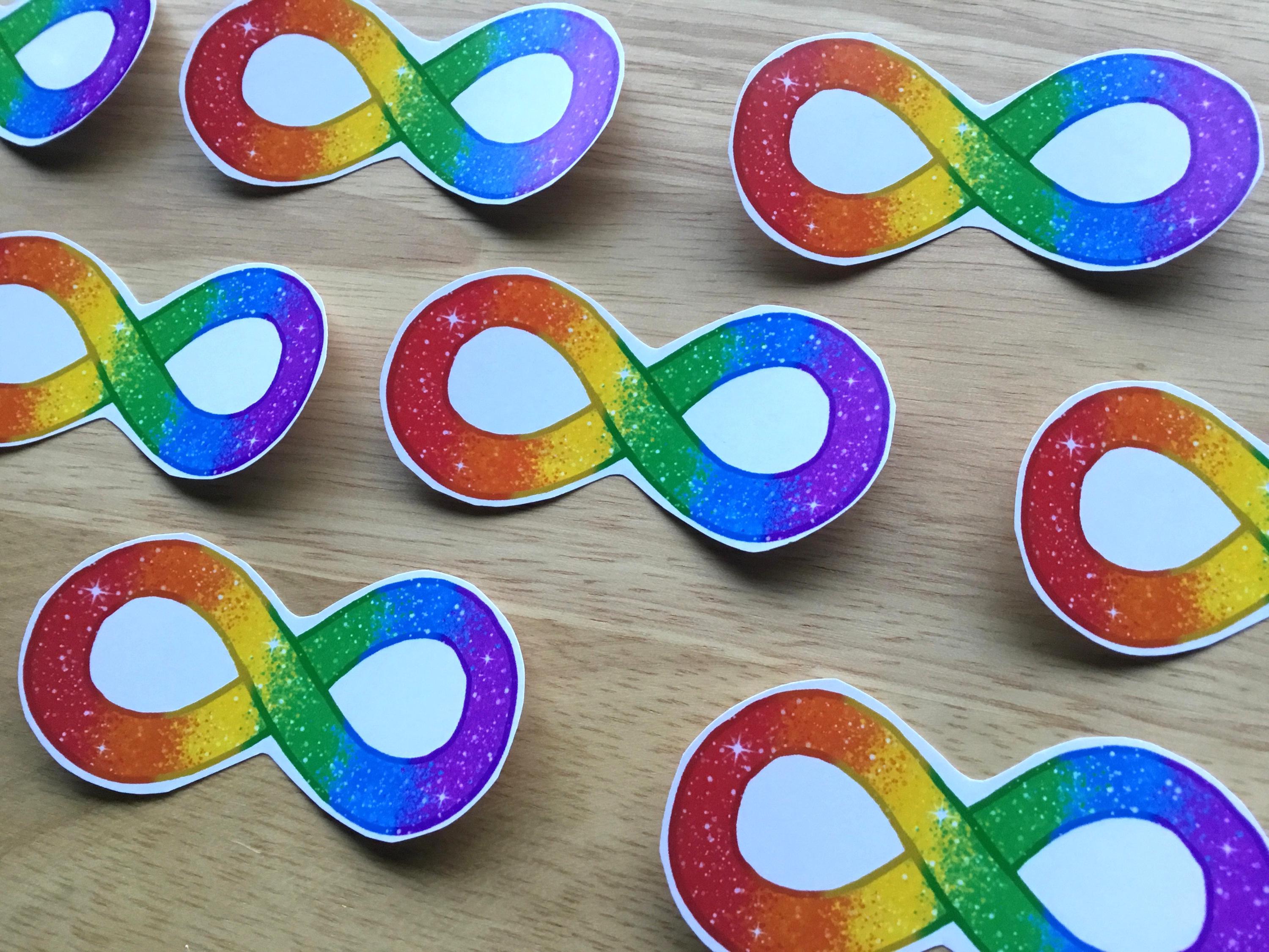 Autism Acceptance Neurodiversity Rainbow Infinity Sticker - Etsy