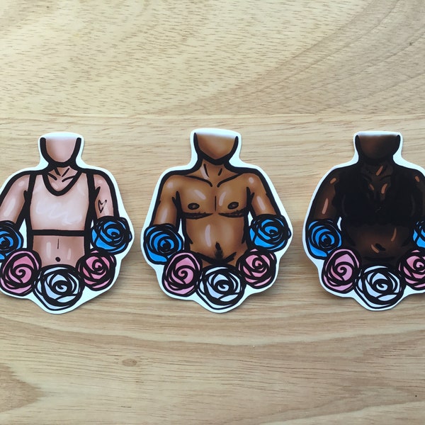 Trans Pride Stickers - 6.8 x 8.1cm