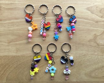 LGBTQ+ Pride Charm Keyrings