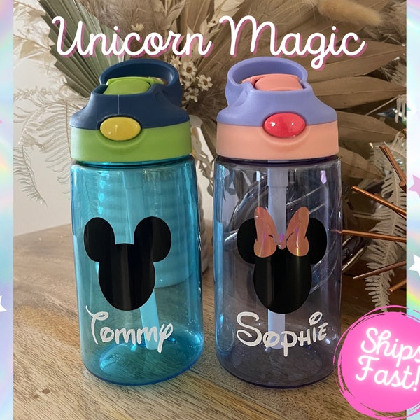 Minnie Personalized Tumbler, Mickey Tumbler, Disney Water Bottle, Disney Personalized Tumbler, Minnie Mouse, Mickey Mouse, Kids Disney Cup