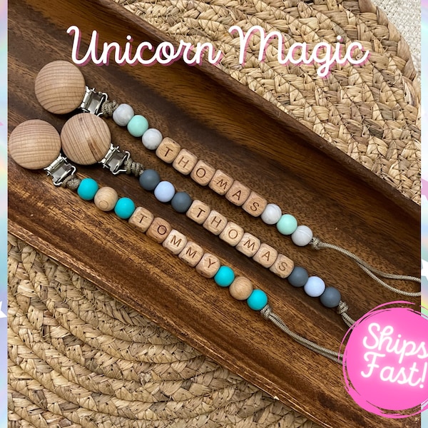 Personalized Pacifier Clip | Dummy Clip | Binky Clip | Pacifier Holder | Baby Shower Gift | Silicone Pacifier Clip | Binky | Paci | Pacifier