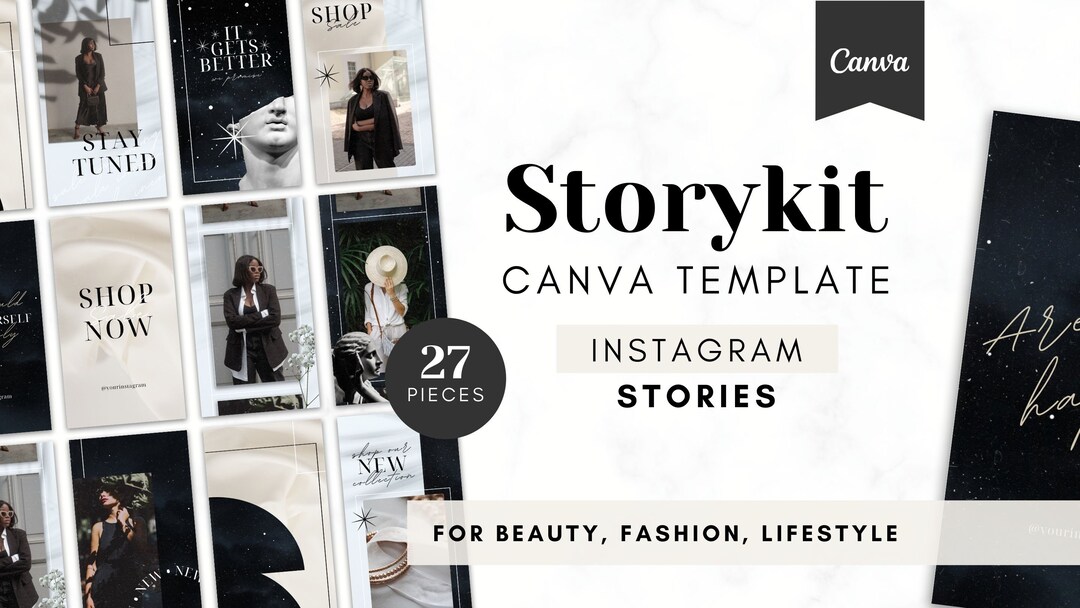 27 Instagram Story Templates Canva Luxury Stories Quotes for - Etsy