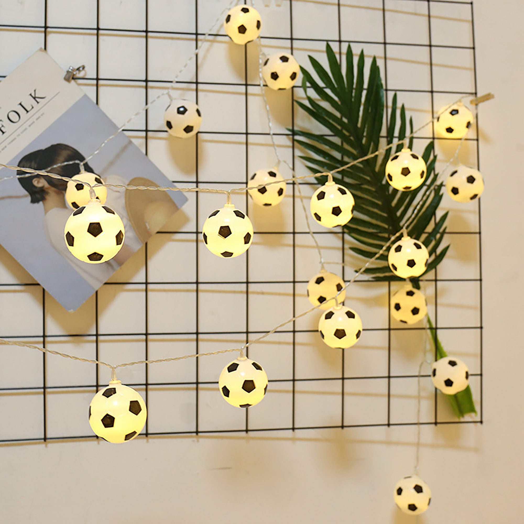 Football String Lights World Cup Football Fairy String Etsy