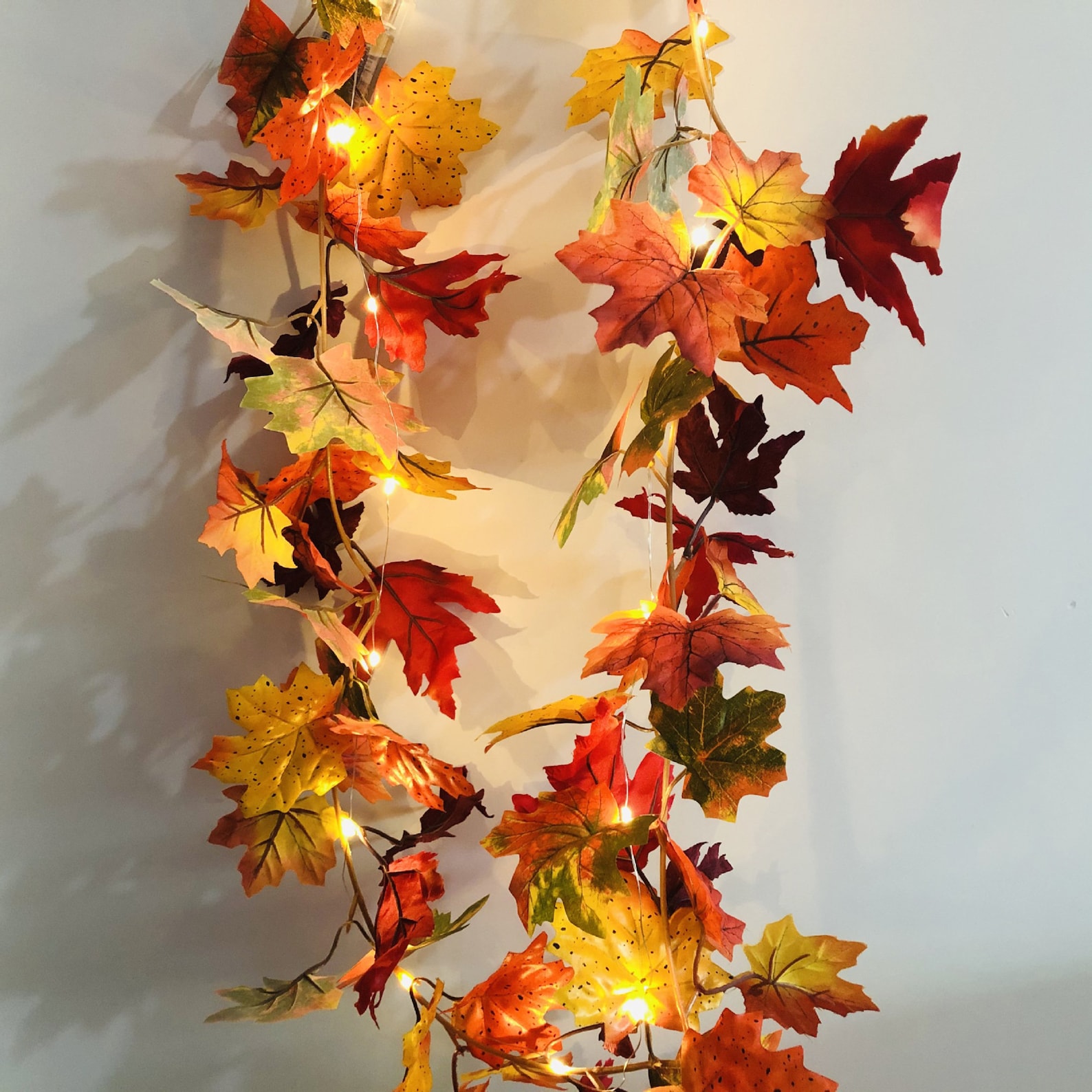 Herbst Blatt Lichterkette Bauernhaus Lichterketten Pflanze Etsy
