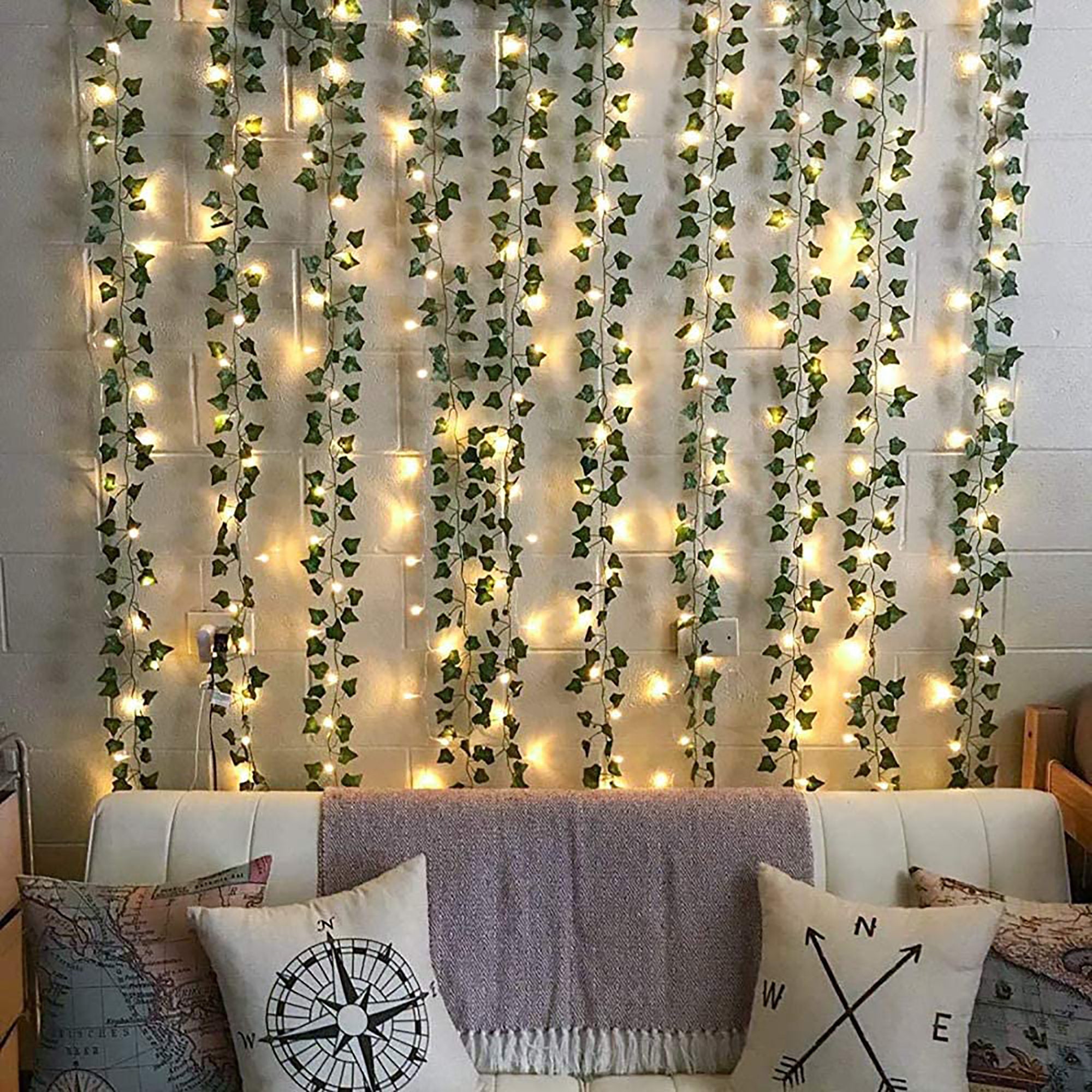 Green Leaf Fairy Lights Farmhouse String Lights Plant Fairy Etsy