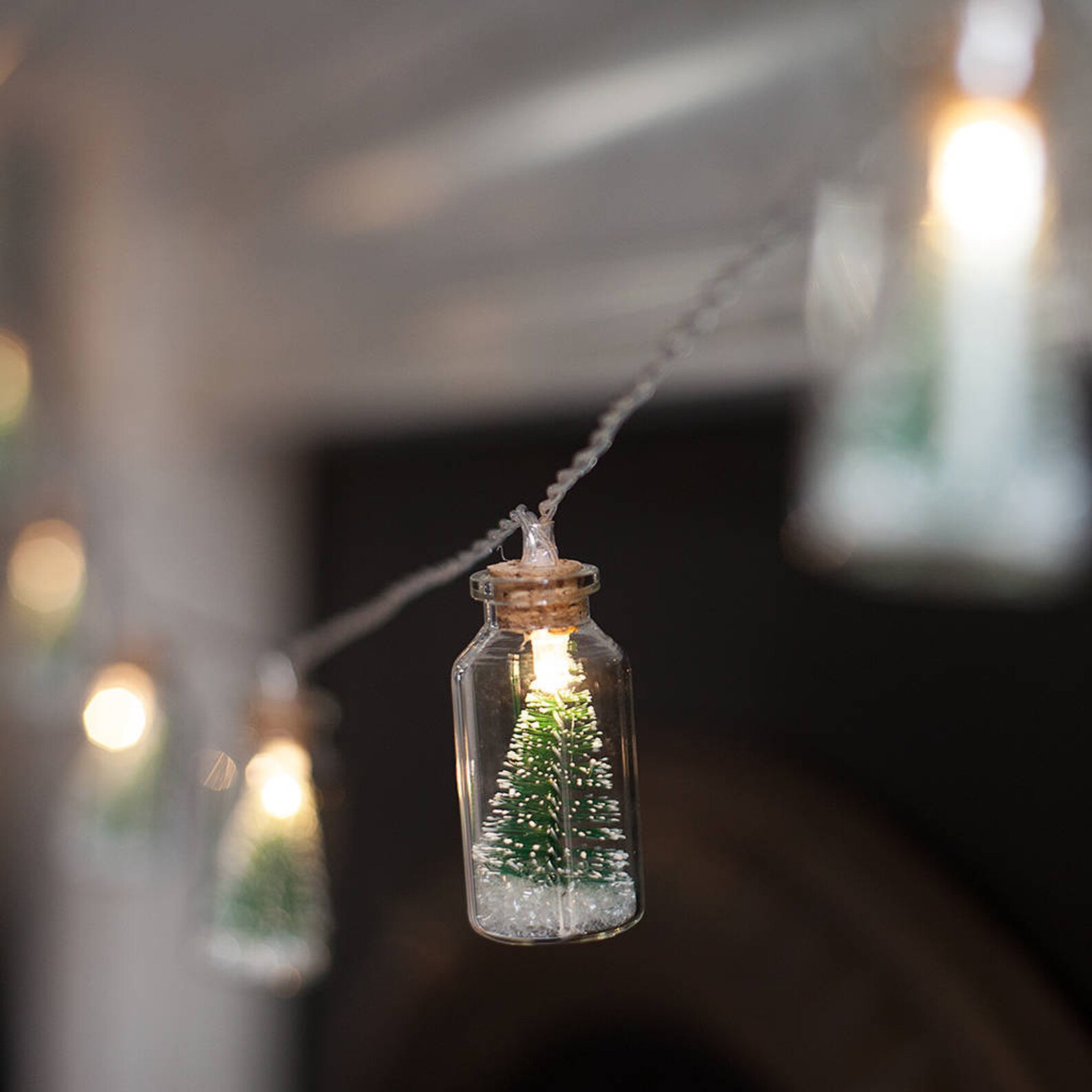 Glass Bottle String Lights Christmas Tree in Bottle String Etsy