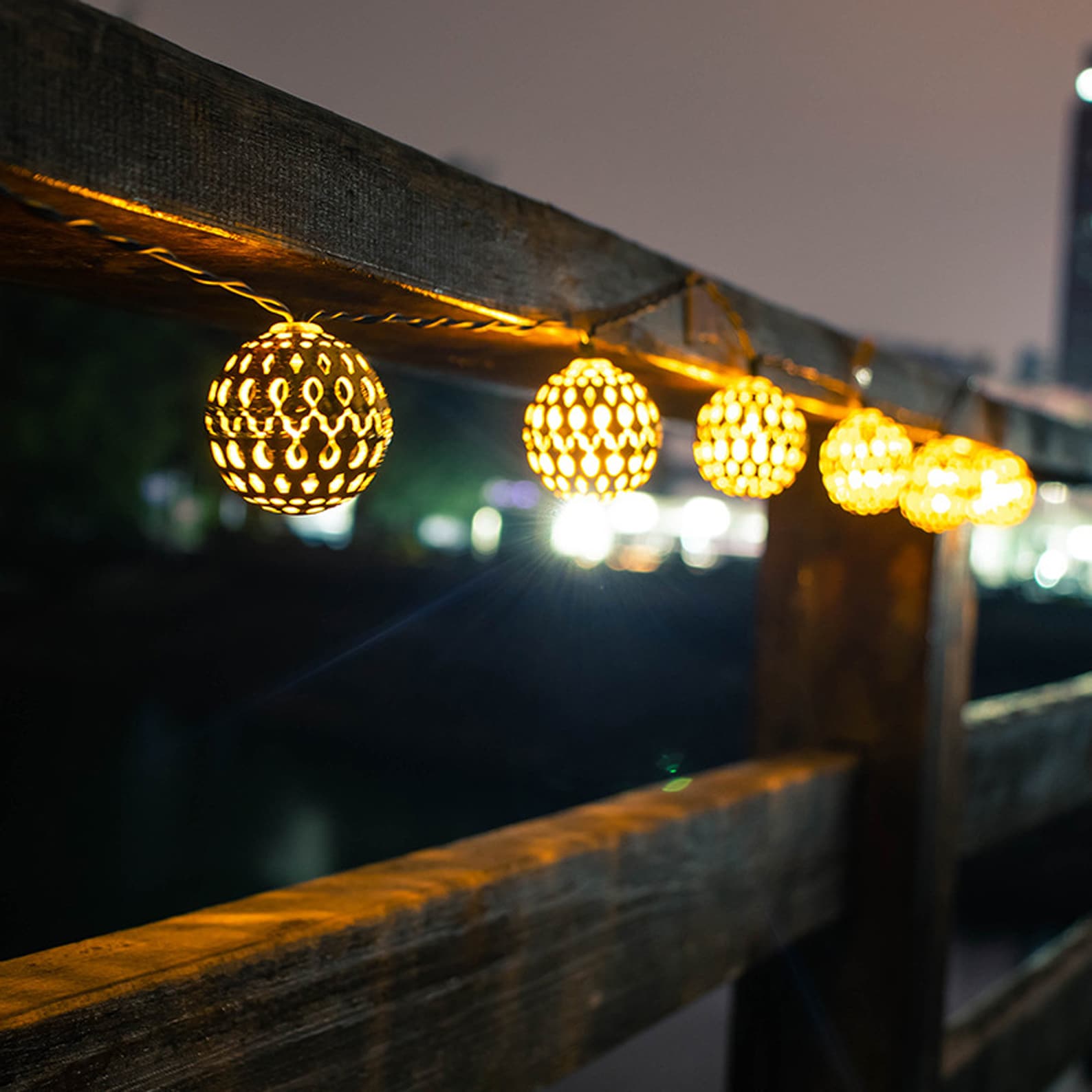 moroccan style string lights