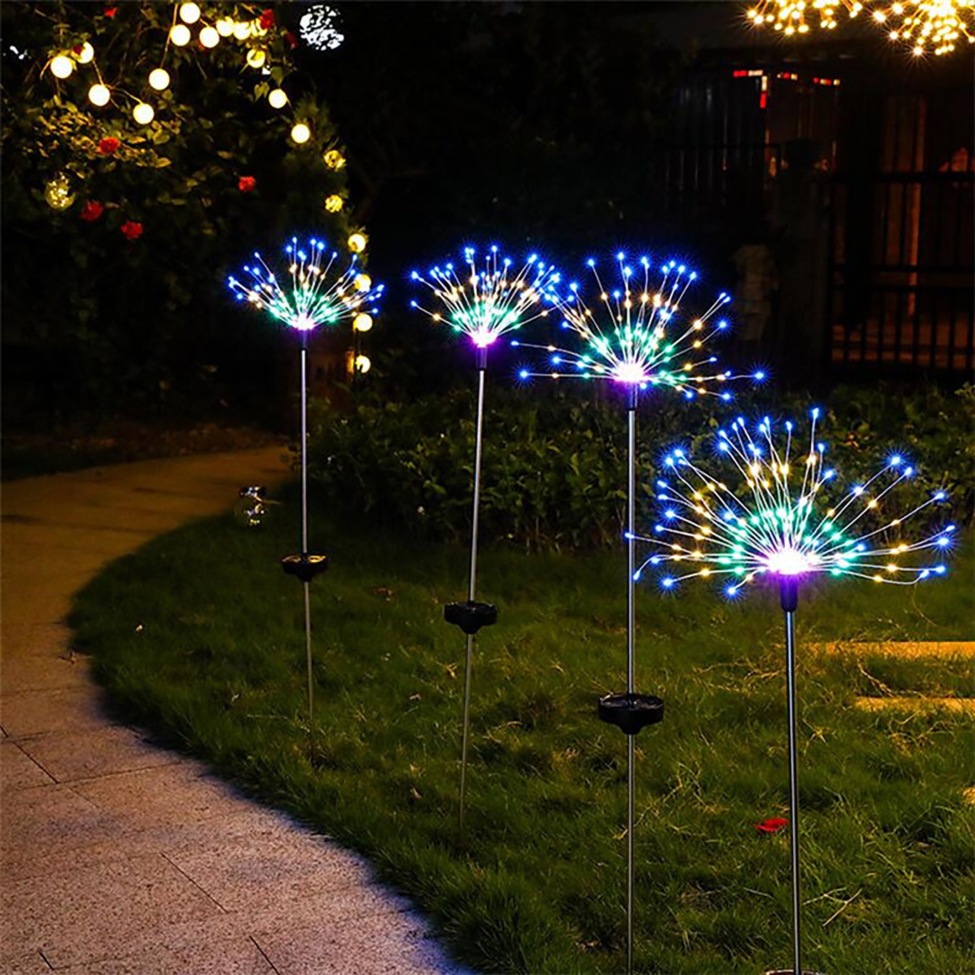 Outdoor Solar Fairy Light Firework Solar Firework Lights Etsy