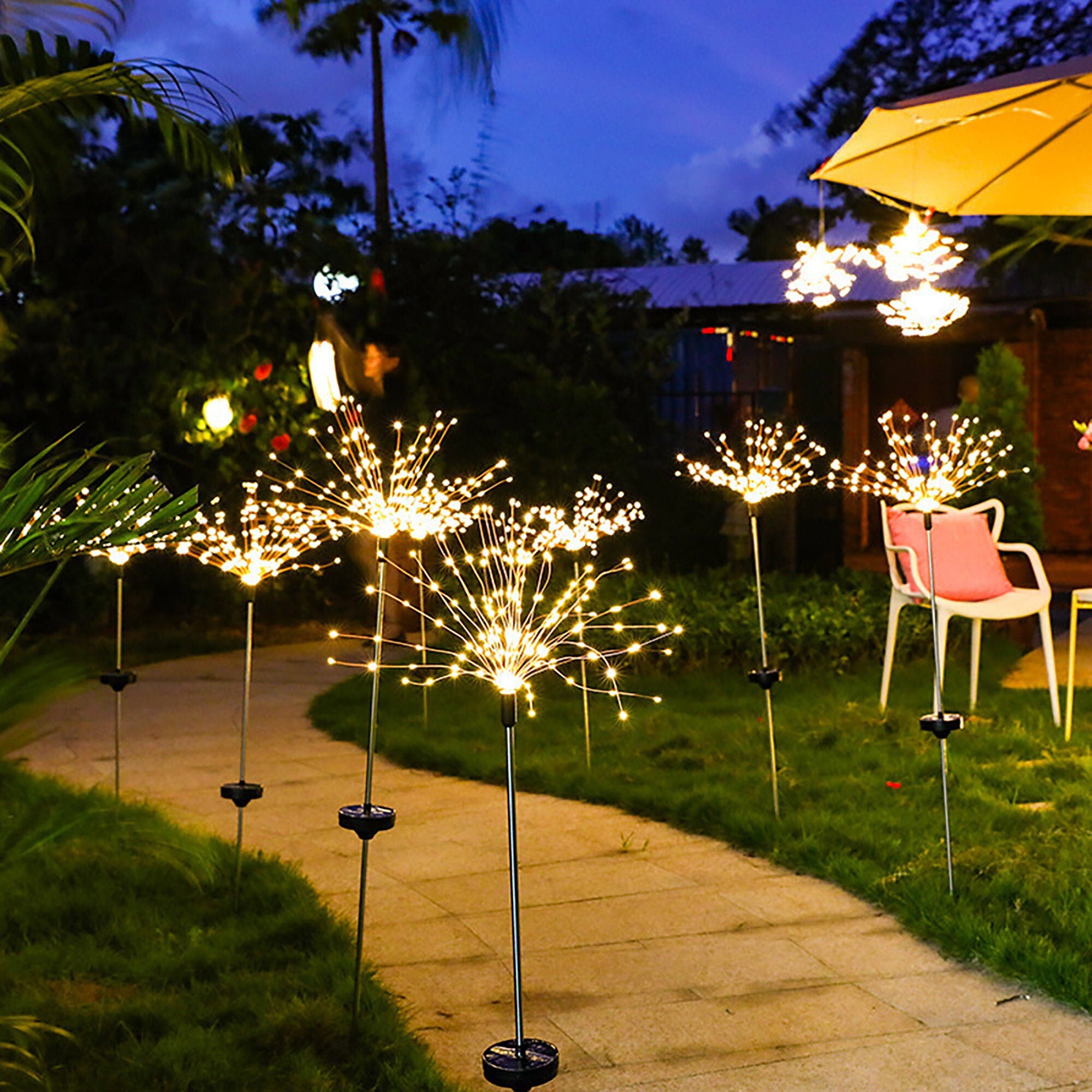 Outdoor Solar Fairy Light Firework Solar Firework Lights Etsy