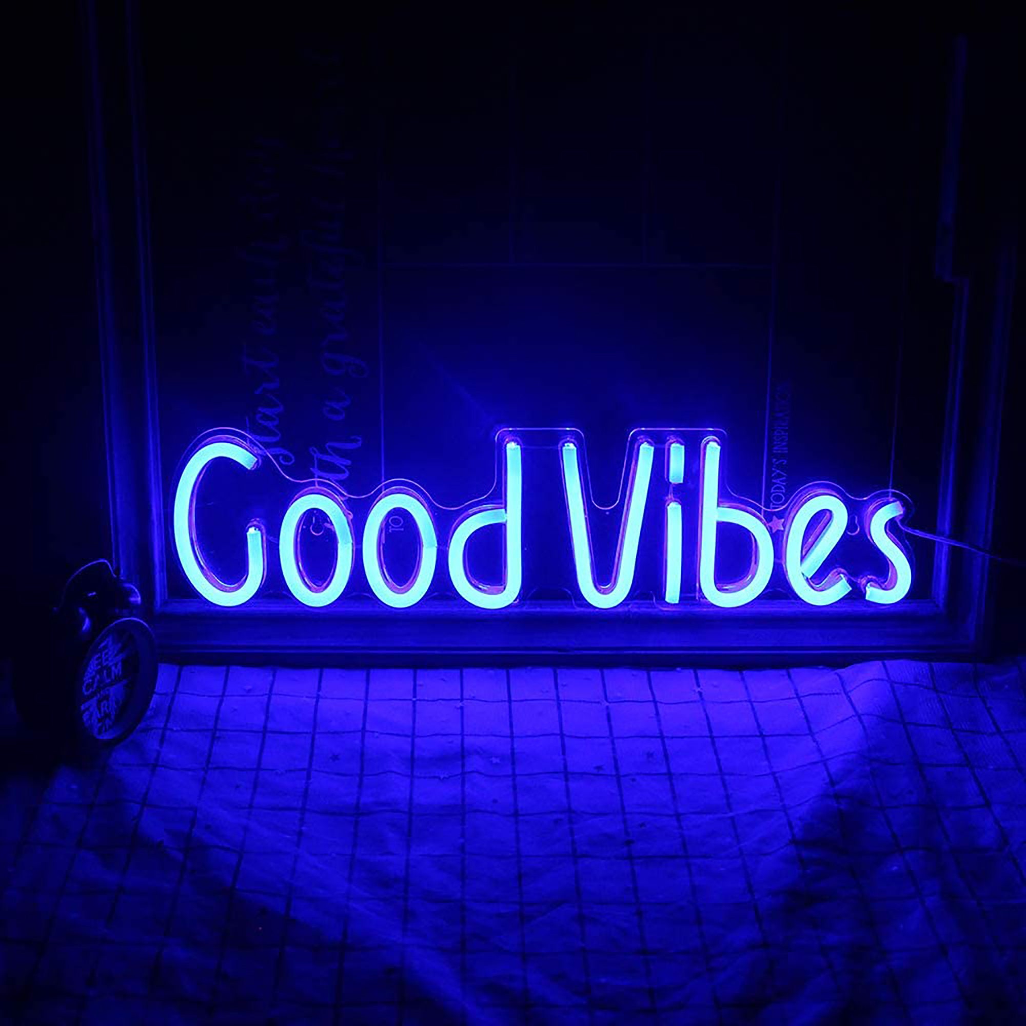 Good Vibes LED Neon Light Blue LED Neon Sign Letters Neon Etsy