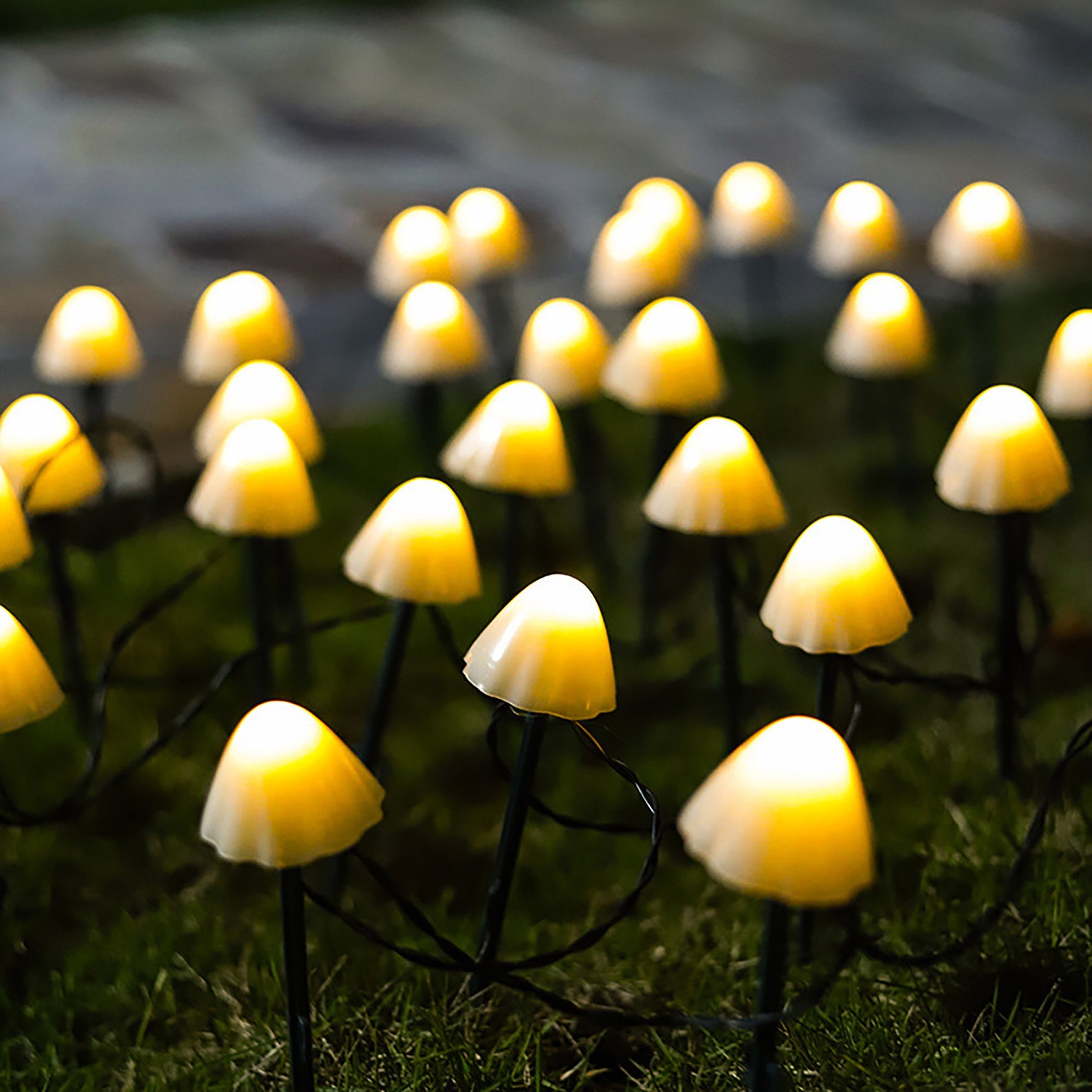 Mushroom Lamps Mushroom Solar Energy Lights Plant LED String Etsy