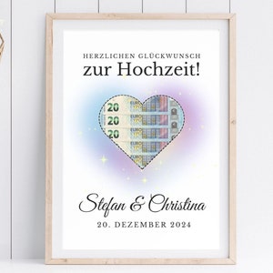 Money Gift Wedding Heart Personalized Wedding Gift