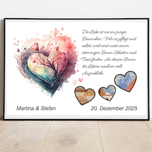 Personalized wedding gift, heart to print yourself