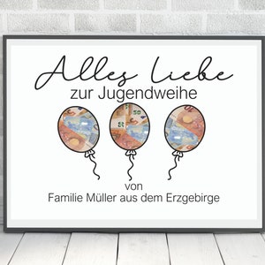 Geldgeschenk Jugendweihe DIY personalisiert, selber drucken