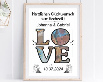 Geldgeschenk zur Hochzeit, Hochzeitsgeschenk Brautpaar, LOVE